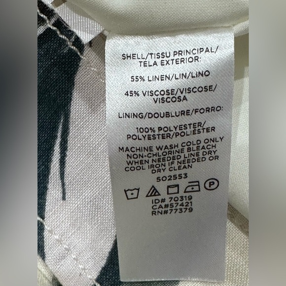 🍃 Ann Taylor Leaves Tie Waist Linen Pencil Skirt - Size 6🍃 - Picture 11 of 13